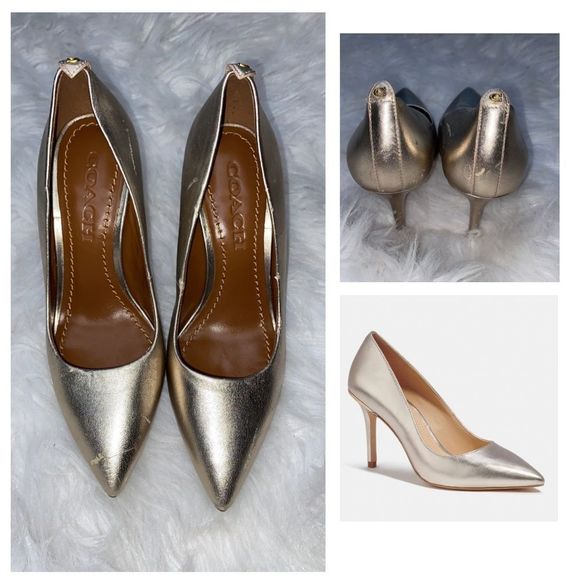Coach Shoes - Coach gold heels
